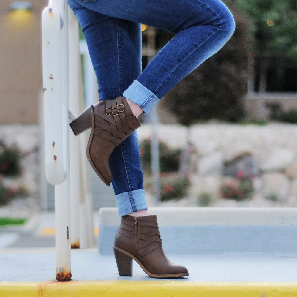 Journee Collection Strap Women's Ankle Boots 2 Journee Collection Strap Women's Ankle Boots - Image 2