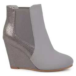 Journee Collection Linae Women's Wedge Ankle Boots 7 Journee Collection Linae Women's Wedge Ankle Boots -Fashion Shoes-Journee Collection 3094691 ALT2