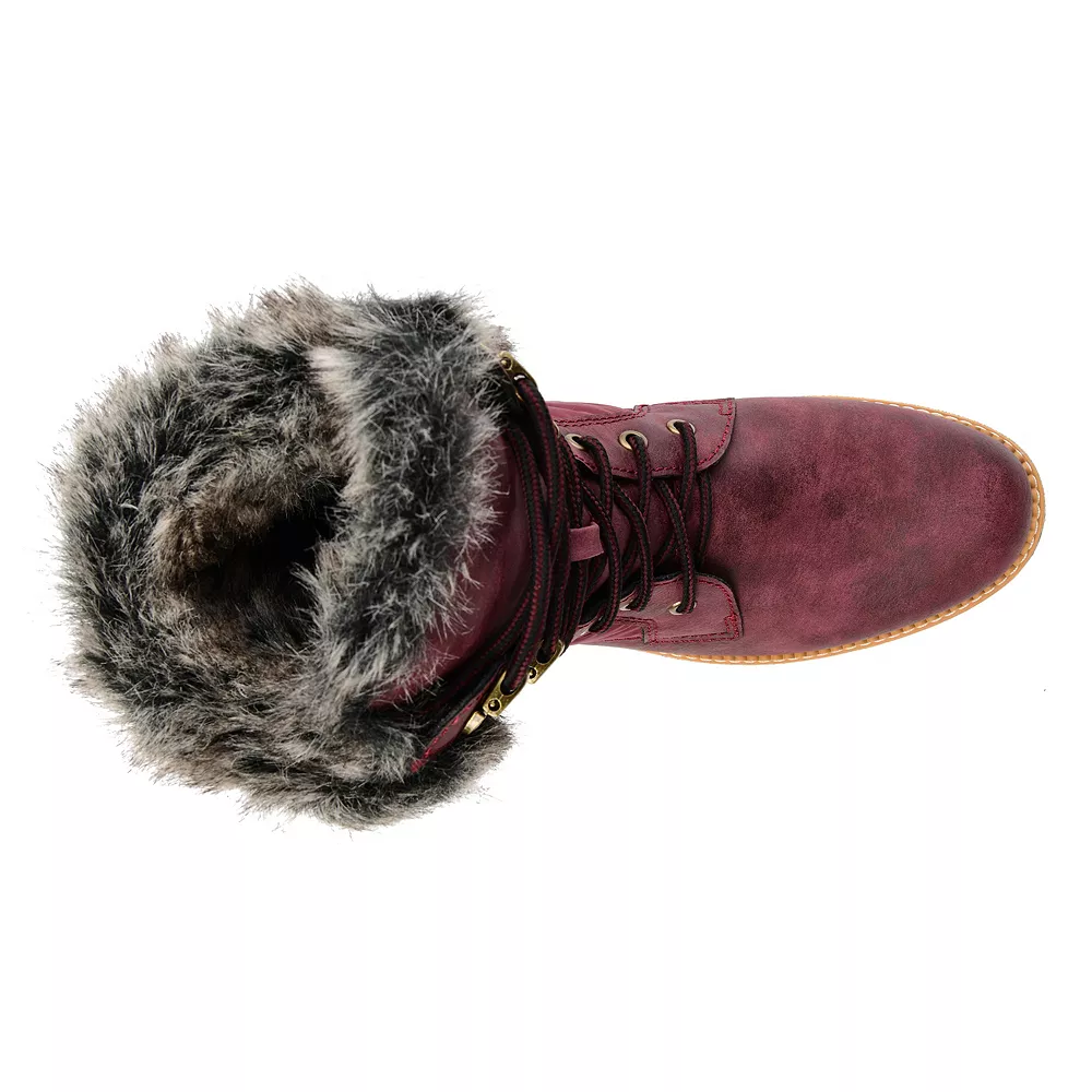 Journee Collection Flurry Women's Faux-Fur Lace-Up Boots 5 Journee Collection Flurry Women's Faux-Fur Lace-Up Boots - Image 5