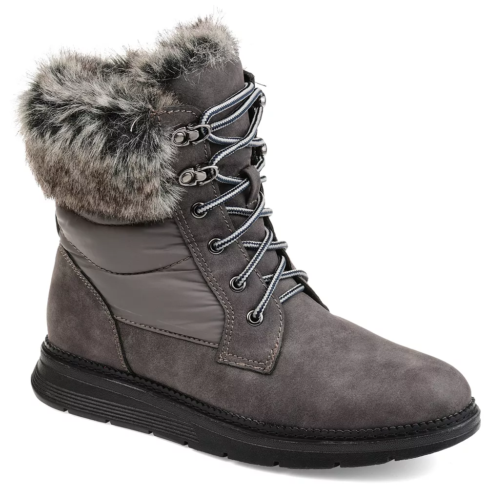Journee Collection Flurry Women's Faux-Fur Lace-Up Boots 1 Journee Collection Flurry Women's Faux-Fur Lace-Up Boots