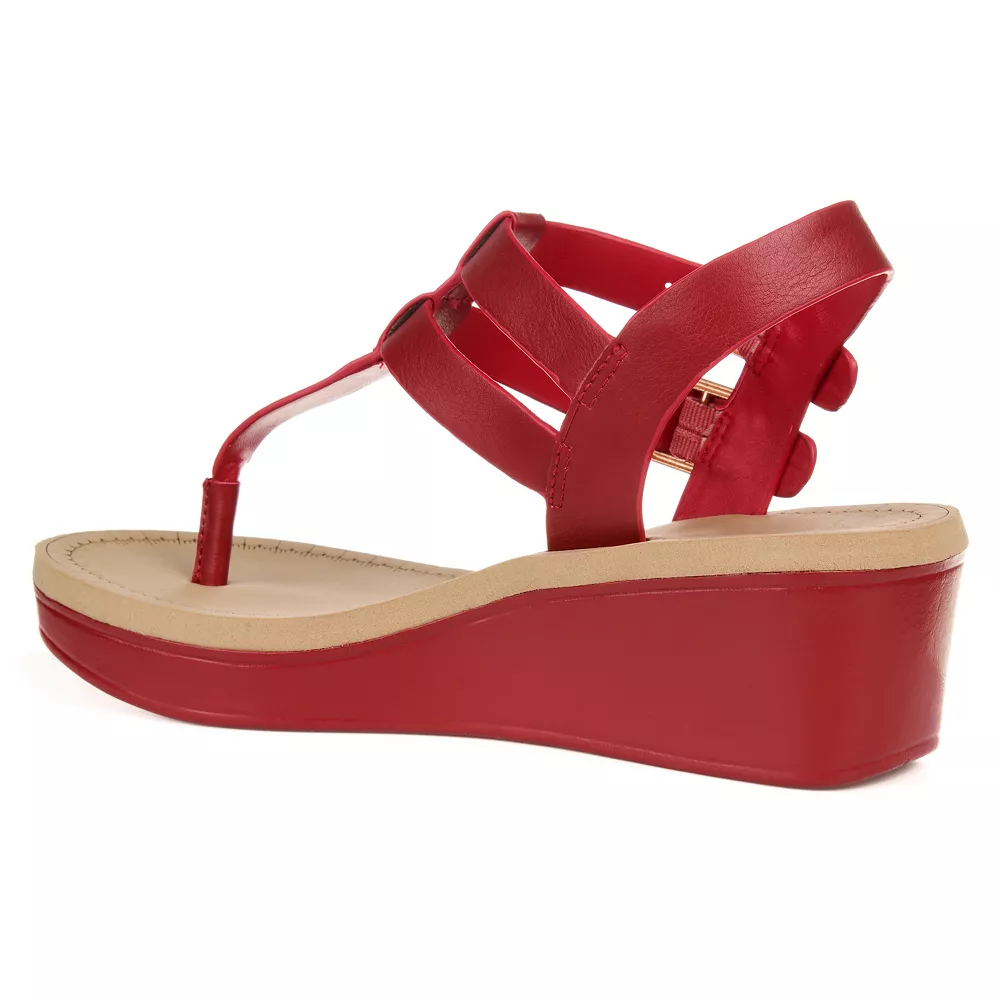 Journee Collection Bianca Women's Wedge Sandals 2 Journee Collection Bianca Women's Wedge Sandals - Image 2