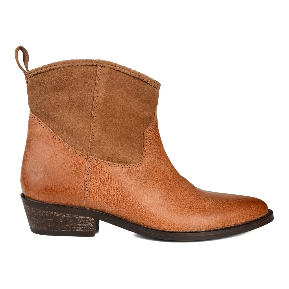 Journee Signature Carmela Women's Leather Ankle Boots 2 Journee Signature Carmela Women's Leather Ankle Boots - Image 2