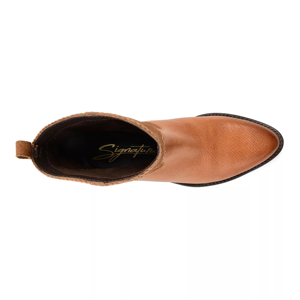 Journee Signature Carmela Women's Leather Ankle Boots 5 Journee Signature Carmela Women's Leather Ankle Boots - Image 5